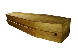 rimu archetype casket with long wooden handle