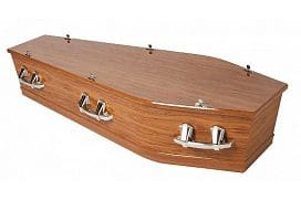 richmond rimu casket with silver handles