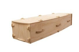 plantation wooden casket with wooden handles